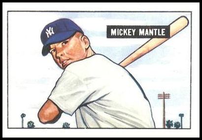2 Mickey Mantle-1951 Bowman Design